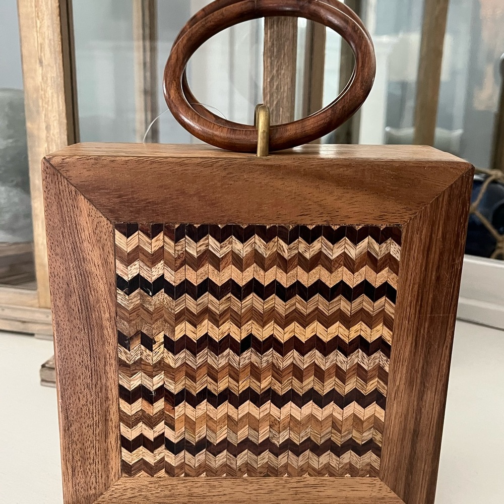 Wood box bag/purse
